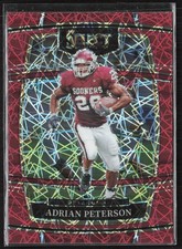 2022 Panini Select Draft Picks #65 Adrian Peterson Red Lazer Prizm(X)