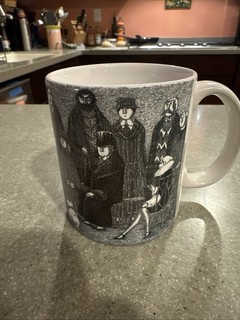 Vintage Masterpiece Style Mystery Theater PBS Coffee Mug Tea Cup Edward Gorey