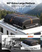 90x50x6" Roof Rack Cargo Basket 250LB Capacity Waterproof Bag SUV Truck Car
