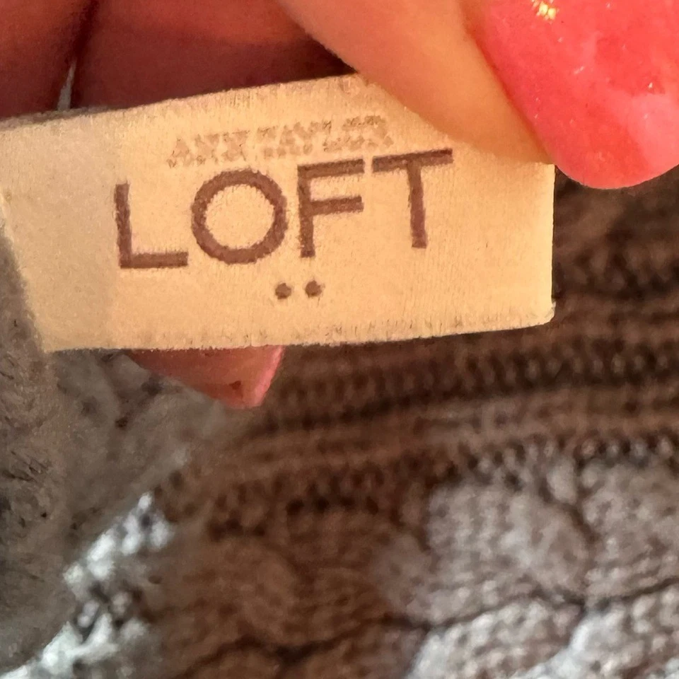 Loft Cable Knit Chunky Shrug Poncho OS Bohemian Preppy Cottagecore Whimsigoth - Image 4 of 4