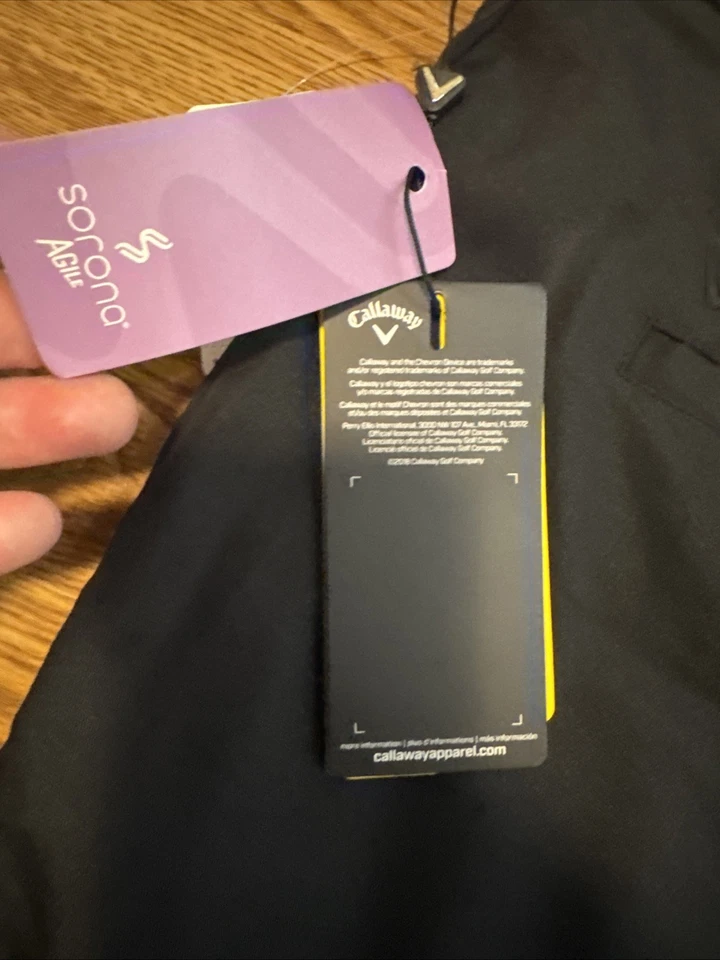 Callaway Pro Spin 3.0 Black 44 x 30 Stretch Performance Golf Pants NWT - Image 3 of 4