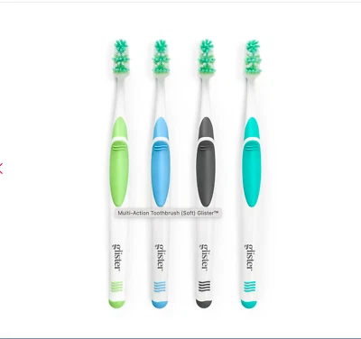 Multi-Action Toothbrush (Soft) Glister x 4 (New)