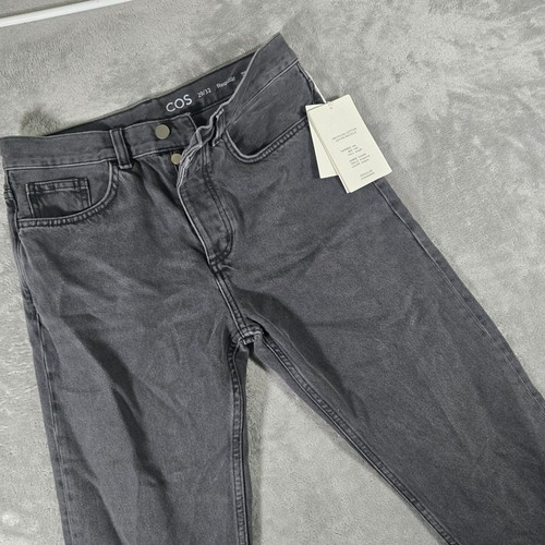 COS Gray Wash Jeans Regular Fit Tapered Leg Denim Pants 29x32