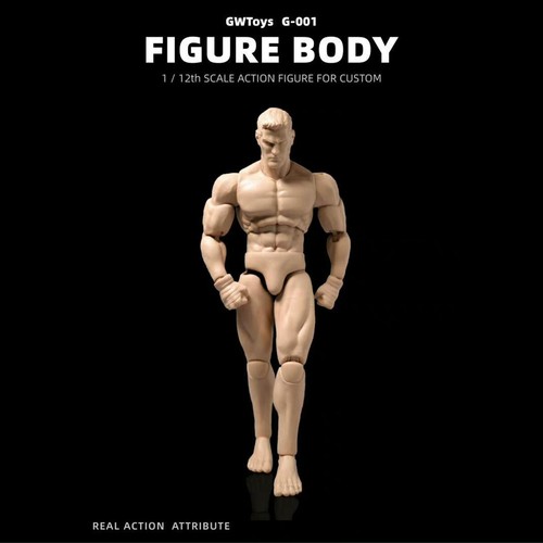 GWToys 1/12 G001 flexible starke muskulöse 6" männliche Actionfigur Puppenkörper & H - Bild 3 von 15