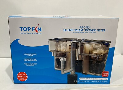Top Fin Pro Series Pro 110 SilentstreamPower Filter 4 Stage Filtration System(C3