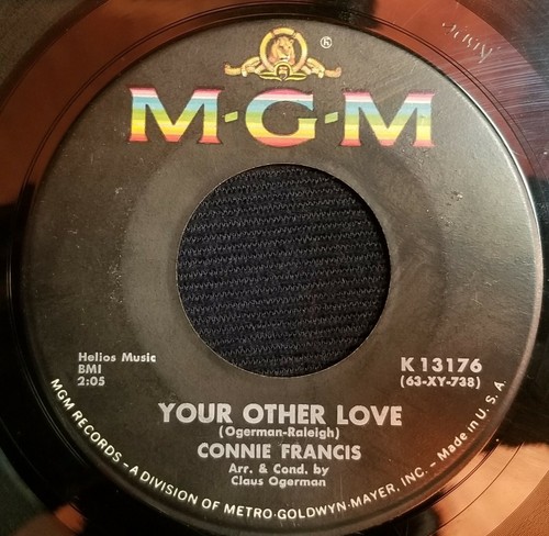 Connie Francis - Whatever Happened to Rosemarie Other Love - 45 RPM Vinyl Record - Picture 4 of 4