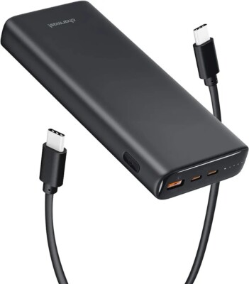 Charmast 65W Powerbank 23800mAh, für Laptops, Handys, USB C, tragbares Ladegerät