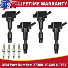 Ignition Coil UF764/27300-2GGA0 & Iridium Spark Plug for 2016 Kia Optima 2L 2.4L