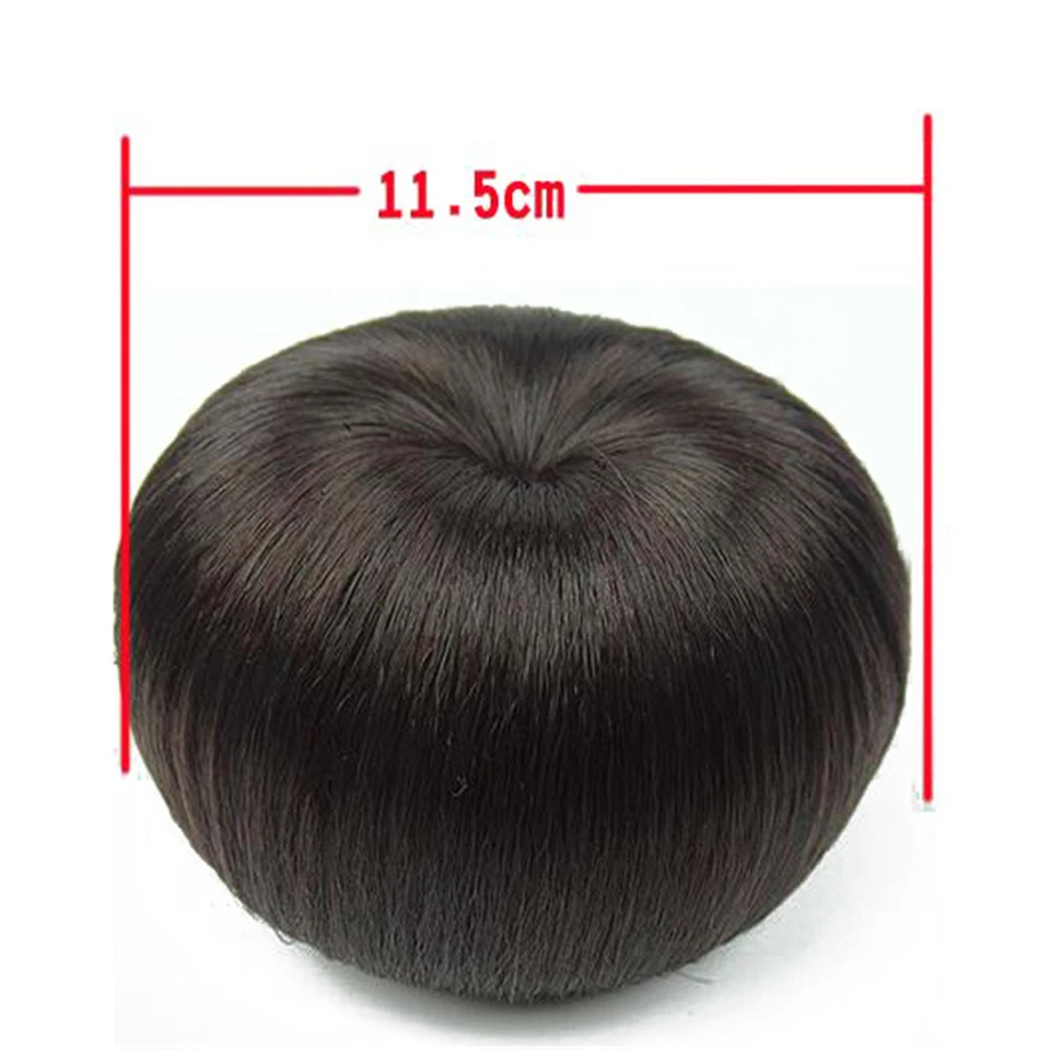 Clip In On Synthetic Hair Straight Drawstring Buns Chignon Updo Cover Extension - Image 4 of 4