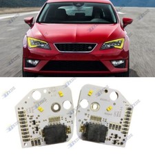 Placas LED DRL amarillas para módulo de luz diurna de faros Seat Leon 2013-2016