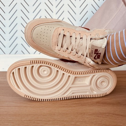 🤩Nike Air Force 1 Shadow Low Sz 9.5 Women's Shoes Beige Burgundy DZ4705-200 New - Foto 5 di 13