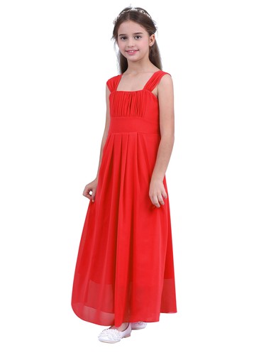 UK KIds Girls Wedding Bridesmaid Flower Dress Princess Birthday Party Prom Gown - Picture 32 of 62