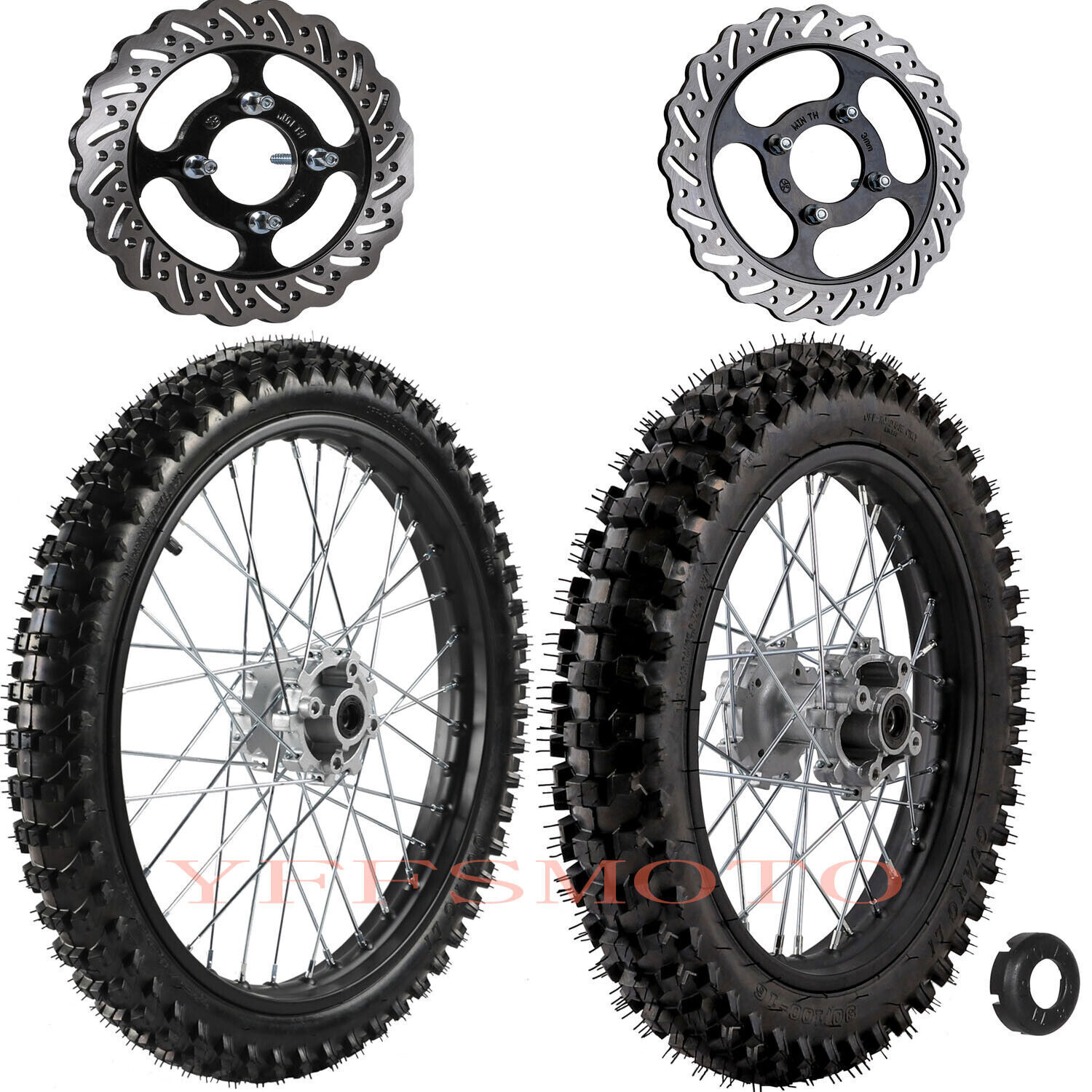 70/10019+90/10016 Front Rear Wheel Rim Tire for CR85 TTR125 KX100