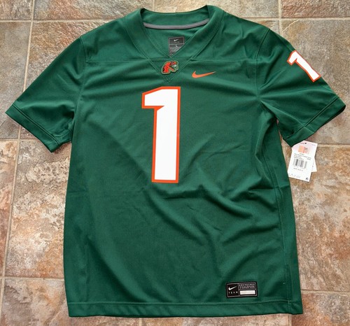 Nike FAMU Florida A&M Rattlers Home Football Jersey Green Men's Large #1 New NWT