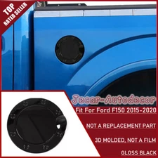 Exterior Filler Fuel Door Tank Gas Cap Cover Trim For Ford F150 2015-2020 Black