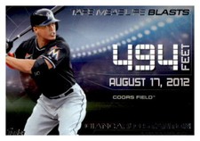 Giancarlo Stanton 2015 Topps Update Tape Measure Blasts Card #TMB-7