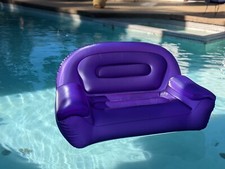 Sofá tumbona de aire inflable sofá portátil silla de camping, fácil de inflar 54"