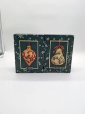 2 Set Vintage Lang Ornaments Tear Drop Pear Primitive Rustic Farmhouse Country