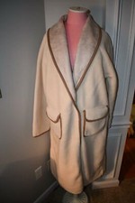 C&v Chelsea & Violet Cozy Faux Fur Maxi Coat In Cream Size: Med #v4094fwcnwt