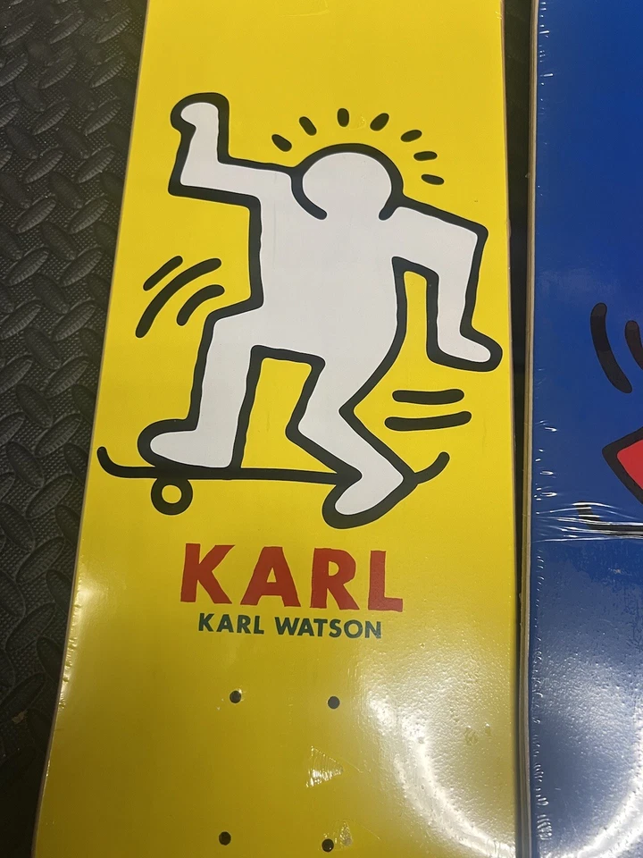 Conjunto de monopatines Organika vintage inspirado en Keith Harring vintage años 90 World Girl Foto 2 de 4