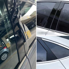 8Pcs Black Pillar Posts For 2013-2018 Nissan Altima Window Door Trim Cover Panel