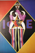 Richard Lindner"Ice" Amerikanische Malerei, altes original Plakate 1981