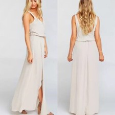 Show Me Your Mumu Kendall Maxi Dress Nude Size S NWT