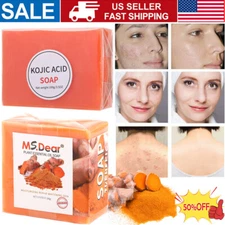 Turmeric Soap Anti Acne,Original Kojic Acid Soap Remove Dark Spot Skin Whitening