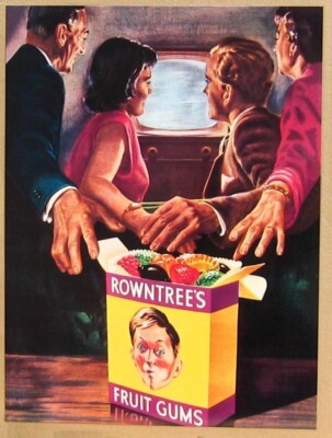 ROWNTREE´S FRUIT GUMS - Blechschild, Nostalgie, Werbung, 40x30cm