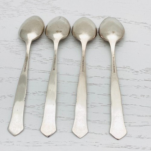 4 Swedish Demitasse Spoons Vintage Hammered Silverplate Extra Prima NS ALP - Picture 8 of 12