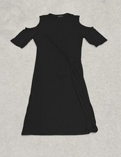 As U Wish Womens Dress Size Medium Black Open Shoulder Arms Mini Dress