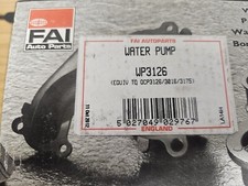 FAI WATER PUMP WP3126 FITS TOYOTA CAMRY 1.8 2.0 HONDA ACCORD