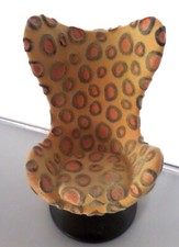 Schwerer Handysessel Puppensessel - Stoffüberzug/Metall mit Metallfuss 15cm hoch