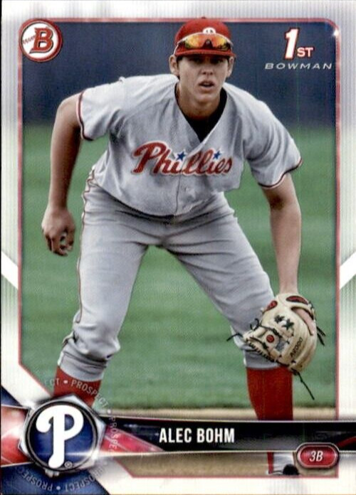 2018 BOWMAN DRAFT 1ST BASE PAPER PROSPECT BD25 ALEC BOHM PHILLIES