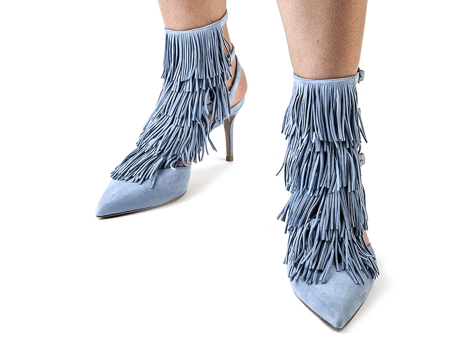 Auténticos zapatos de cuero de diseñador italiano Nando Muzi tallas 5,6,7,8,9,10,11 azules Foto 2 de 4