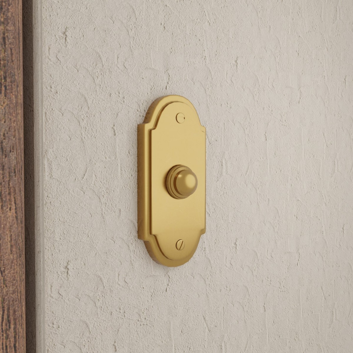 Renovators Supply Wired Brass Door Bell Push Button 4" L Lac