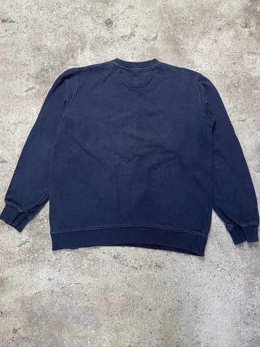 Vintage Dickies Navy Blue Crewneck Sweatshirt Large Thick Fleece Lined Workwear - Picture 4 of 7