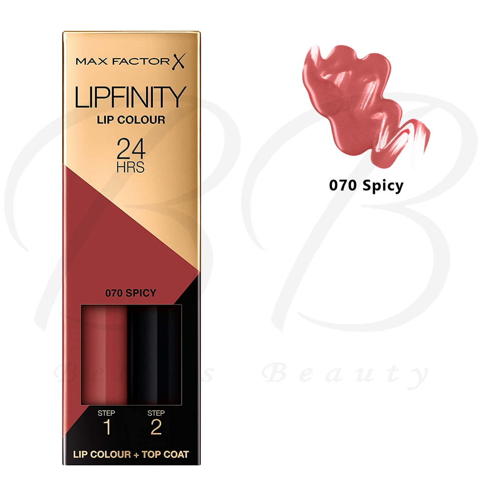 2x Max Factor Lipfinity Lippenstift – Farbe 055 Sweet, Langanhaltend Mit Pflegendem Topcoat, Neu In OVP