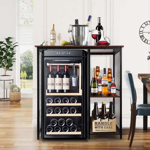 3-Tier Mini Fridge Cabinet with Storage Kitchen Microwave Stand Table Baker Rack - Picture 8 of 9