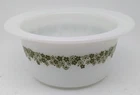 Vintage Pyrex Corning #75 Spring Blossom Crazy Daisy Green Butter Tub Bowl