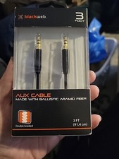 Blackweb 3ft Flax Aux Cable For Ipads, Ipods, IPhones, And Other Audio Players