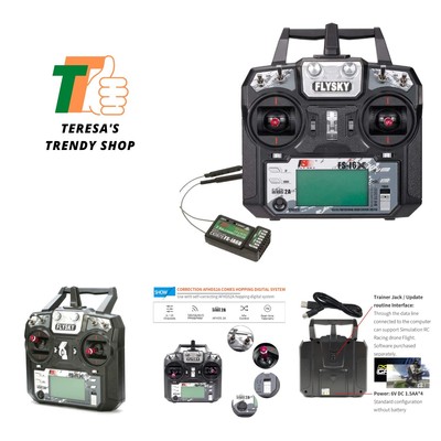 Multi-Channel FS-i6X RC Controller with LCD Display - Perfect for Racing Drones