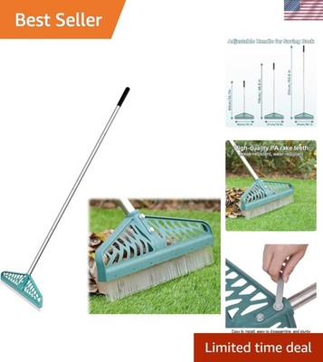 Lightweight Turf Brush Rake 32-61  with Lawn-Safe Design - Easy Operation