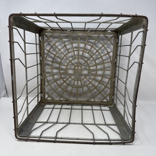 Vintage Borden's Metal Wire Milk Crate 9-67 1967 Rustic Decor - Picture 7 of 11