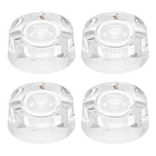 4pcs Electric Guitar Clear Volume Tone Control Knob(Clear-White Word)