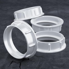 4 Pack Light Socket Lamp Shade Rings, E26 Sockets Aluminum Threaded White