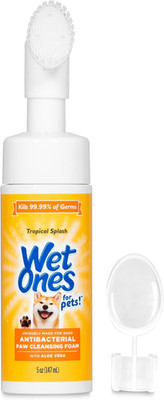 Dog Paw Cleaner with Brush | No-Rinse Antibacterial Foaming Paw Wash (5 Oz)