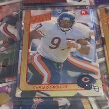 1991 Action Packed Rookie Update Chris Zorich Chicago Bears #25 Rookie Card. rookie card picture