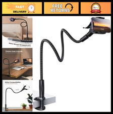 Nylon Braided Gooseneck Phone Holder for Bed, 38" Flexible Arm, Adjustable Stand