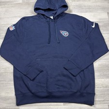 Nike Tennessee Titans Men’s Large Sideline Club Navy Pullover Hoodie $85 NWT